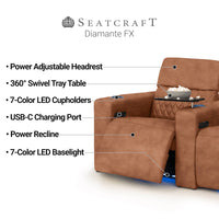 Diamante FX Flip-Up Headrest Single Recliner