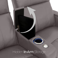 Venetian Italian Leather Home Theater Seating Single Recliner