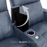 Venetian Italian Leather Home Theater Seating Single Recliner