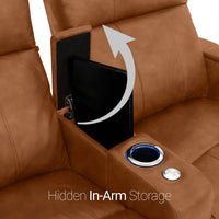 Venetian Italian Leather Home Theater Seating Single Recliner