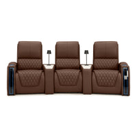 Apex CoolZeroᵀᴹ Wedge Console Italian Leather Home Theater Seats