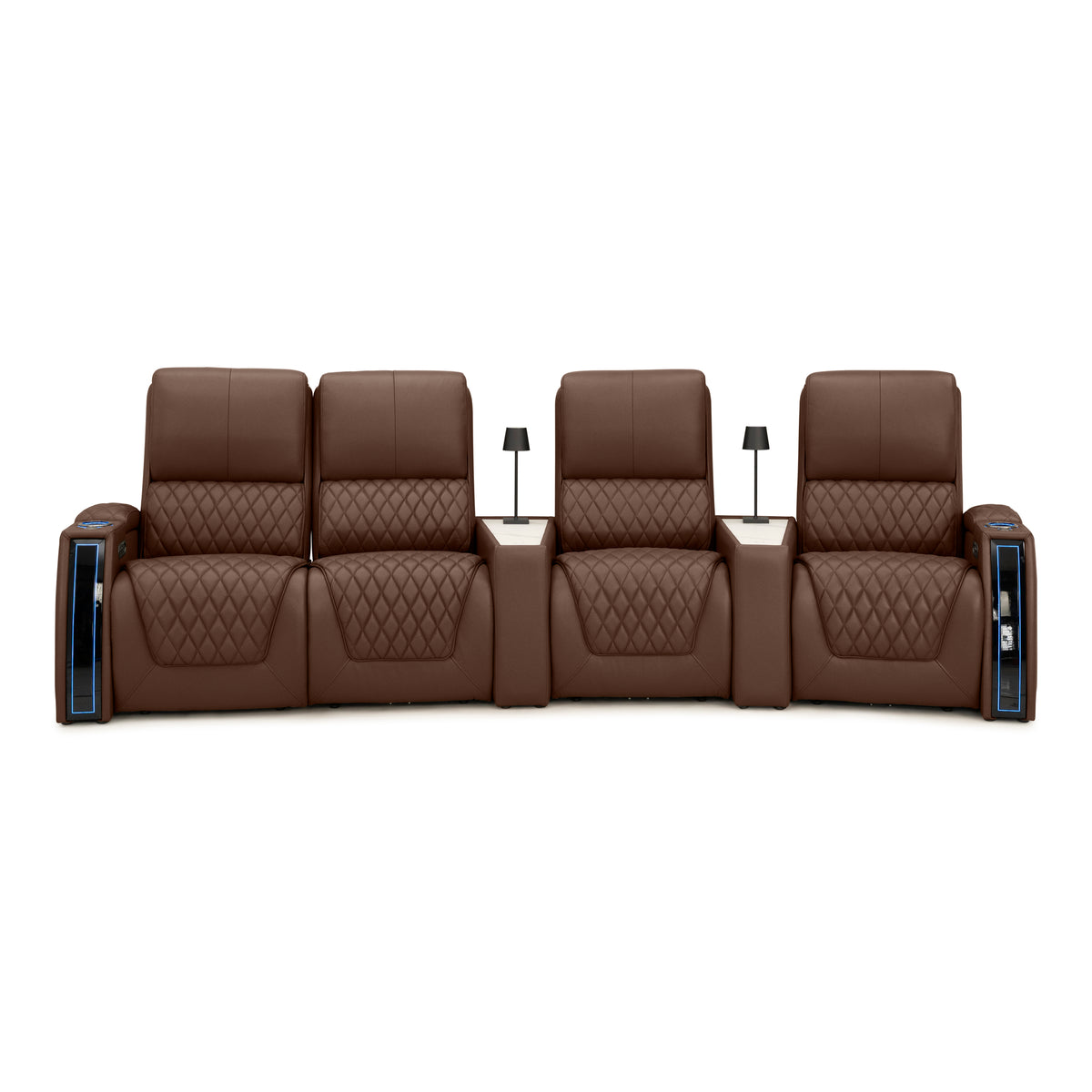 Apex CoolZeroᵀᴹ Wedge Console Italian Leather Home Theater Seats