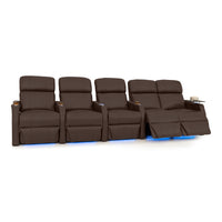 Sienna Leather Gel Spacesaver Home Theater Seating