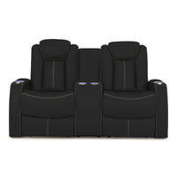 Seatcraft Omega Loveseat Leather Gel, Powered Headrest, Power Recline, Black or Brown