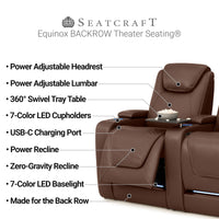 Equinox CoolZeroᵀᴹ Italian Leather BACKROW Theater Seating®