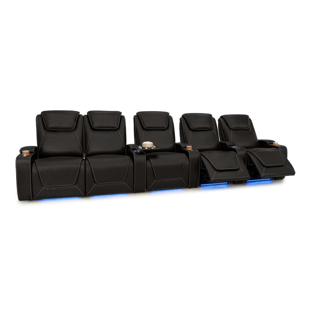 Pantheon Italian Leather Big & Tall Home Theater Seating