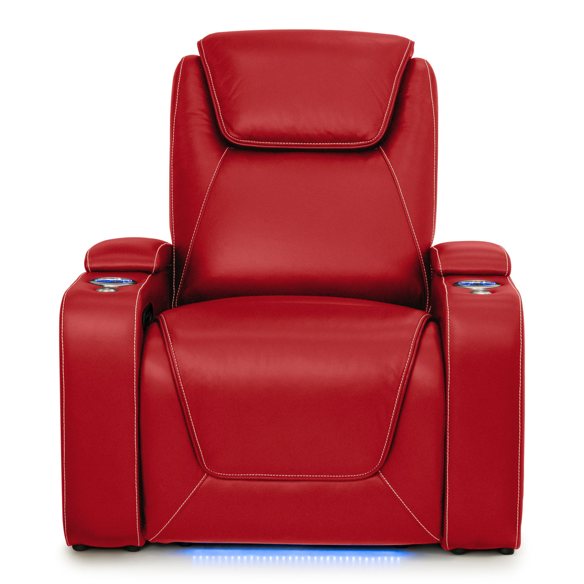 Pantheon Italian Leather Big & Tall Home Theater Seating Single Recliner