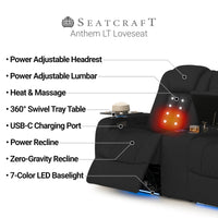 Anthem LT HeatZeroᵀᴹ Italian Leather Home Theater Sofa & Loveseat