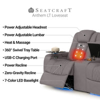 Anthem LT HeatZeroᵀᴹ Italian Leather Home Theater Sofa & Loveseat