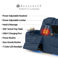 Anthem LT HeatZeroᵀᴹ Italian Leather Home Theater Sofa & Loveseat