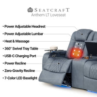 Anthem LT HeatZeroᵀᴹ Italian Leather Home Theater Sofa & Loveseat