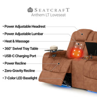 Anthem LT HeatZeroᵀᴹ Italian Leather Home Theater Sofa & Loveseat