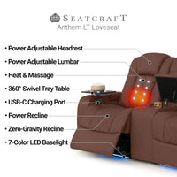 Anthem LT HeatZeroᵀᴹ Italian Leather Home Theater Sofa & Loveseat