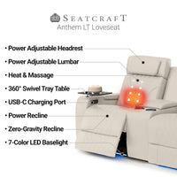 Armada LT HeatZeroᵀᴹ Italian Leather Home Theater Sofa & Loveseat
