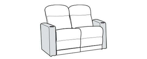 Row of 2 Loveseat 62.0"