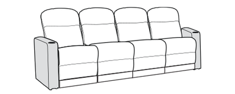 Row of 4 Sofa 110.0"