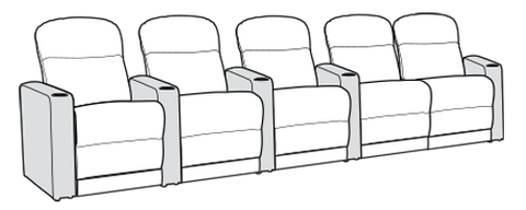 Row of 5 Right Loveseat 155.0"