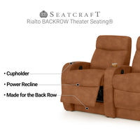 Rialto BACKROW Theater Seating®, Power Recline, Italian Leather