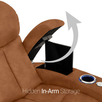 Seatcraft Niagara Italian Leather Sofa, Power or Manual Recline