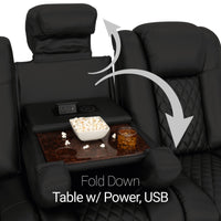 Seatcraft Euphoria Heat & Massage Sofa & Loveseat, Italian Leather, Powered Headrest, Powered Lumbar, Power Recline