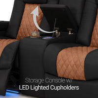 Anthem LT HeatZeroᵀᴹ Italian Leather Home Theater Sofa & Loveseat