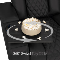 Seatcraft Euphoria Heat & Massage Loveseat, Italian Leather, Powered Headrest, Powered Lumbar, Power Recline