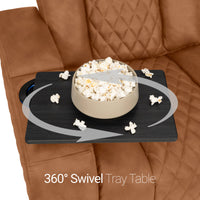 Seatcraft Euphoria Heat & Massage Loveseat, Italian Leather, Powered Headrest, Powered Lumbar, Power Recline
