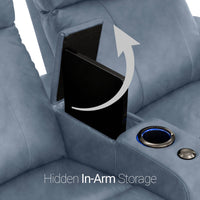 Julius Italian Leather Big & Tall Home Theater Seats