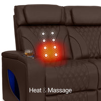 Armada LT HeatZeroᵀᴹ Italian Leather Home Theater Sofa & Loveseat