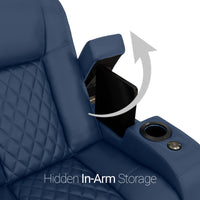 Seatcraft Euphoria Heat & Massage Loveseat, Italian Leather, Powered Headrest, Powered Lumbar, Power Recline