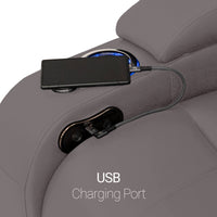 Seatcraft Niagara Italian Leather Sofa, Power Recline