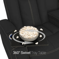 Seatcraft Omega Sofa & Loveseat Leather Gel, Powered Headrest, Power Recline, Black or Brown