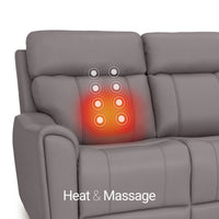 Trivanta HeatZeroᵀᴹ Italian Leather Home Theater Sofa