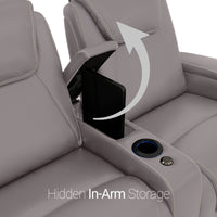 Paladin Italian Leather Heat & Massage Home Theater Seating