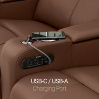 Monterey Chaise CoolZeroᵀᴹ Italian Leather Home Theater Seating