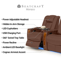 Monaco Italian Leather Home Theater Seating