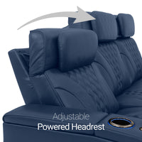 Armada LT HeatZeroᵀᴹ Italian Leather Home Theater Sofa & Loveseat