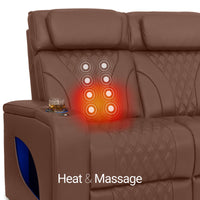 Armada LT HeatZeroᵀᴹ Italian Leather Home Theater Sofa & Loveseat