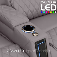 Apex CoolZeroᵀᴹ Wedge Console Italian Leather Home Theater Seats