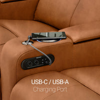 Monterey Chaise CoolZeroᵀᴹ Italian Leather Home Theater Seating