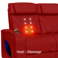 Armada LT HeatZeroᵀᴹ Italian Leather Home Theater Sofa & Loveseat
