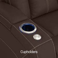 Seatcraft Omega Sofa & Loveseat Leather Gel, Powered Headrest, Power Recline, Black or Brown