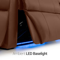 Sienna Italian Leather Spacesaver Home Theater Seating