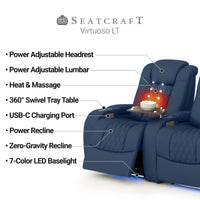 Virtuoso Zero Gravity Home Theater Seating with Heat & Massage