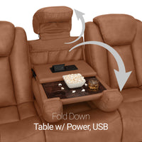 Seatcraft Republic Sofa & Loveseat Italian Leather, Powered Headrest, Power Recline