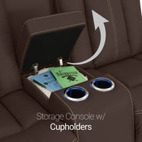 Seatcraft Omega Sofa & Loveseat Leather Gel, Powered Headrest, Power Recline, Black or Brown