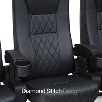 Seatcraft Madrigal Black Free-Standing Base Movie Theater Seats