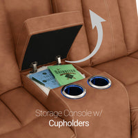 Seatcraft Republic Sofa & Loveseat Italian Leather, Powered Headrest, Power Recline