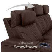 Armada LT HeatZeroᵀᴹ Italian Leather Home Theater Sofa & Loveseat