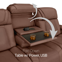 Endeavour HeatZeroᵀᴹ Italian Leather Home Theater Sofa & Loveseat